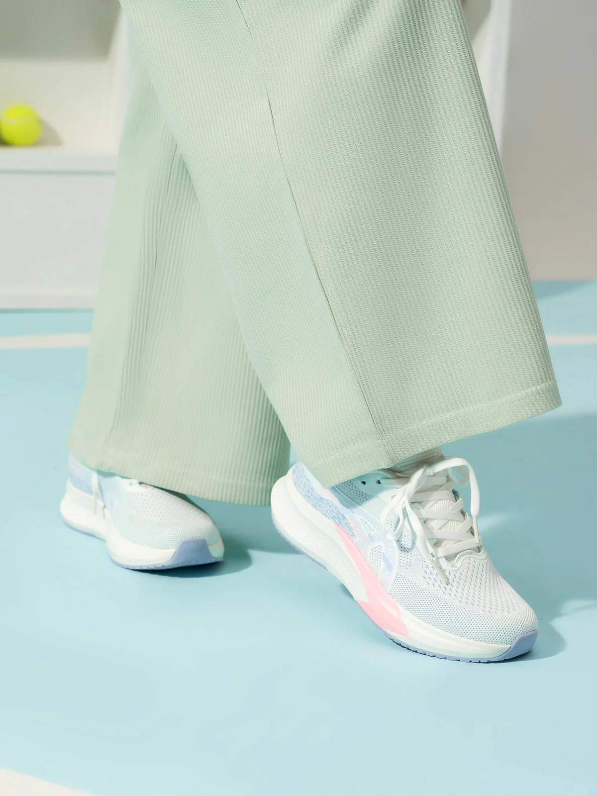 Women "AUROR" Fabric Lace Up Trainers - Image 10