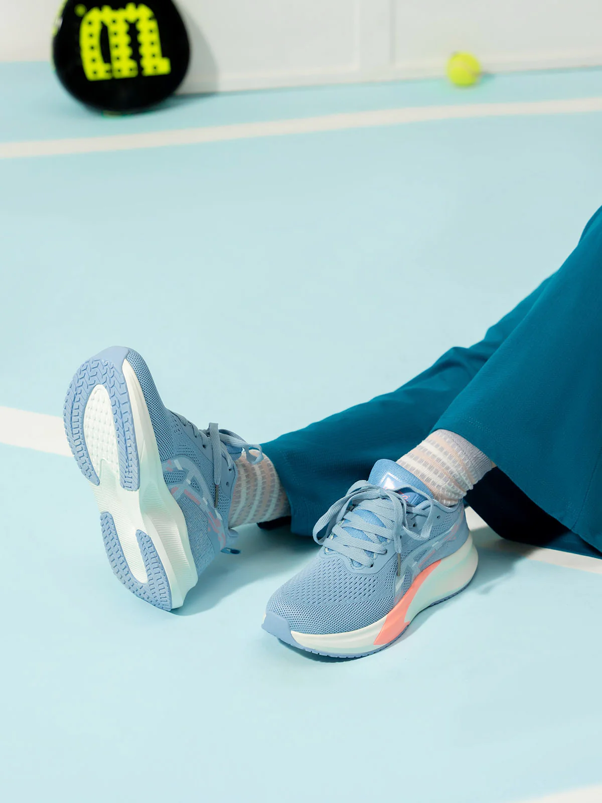 Women "AUROR" Fabric Lace Up Trainers - Image 10