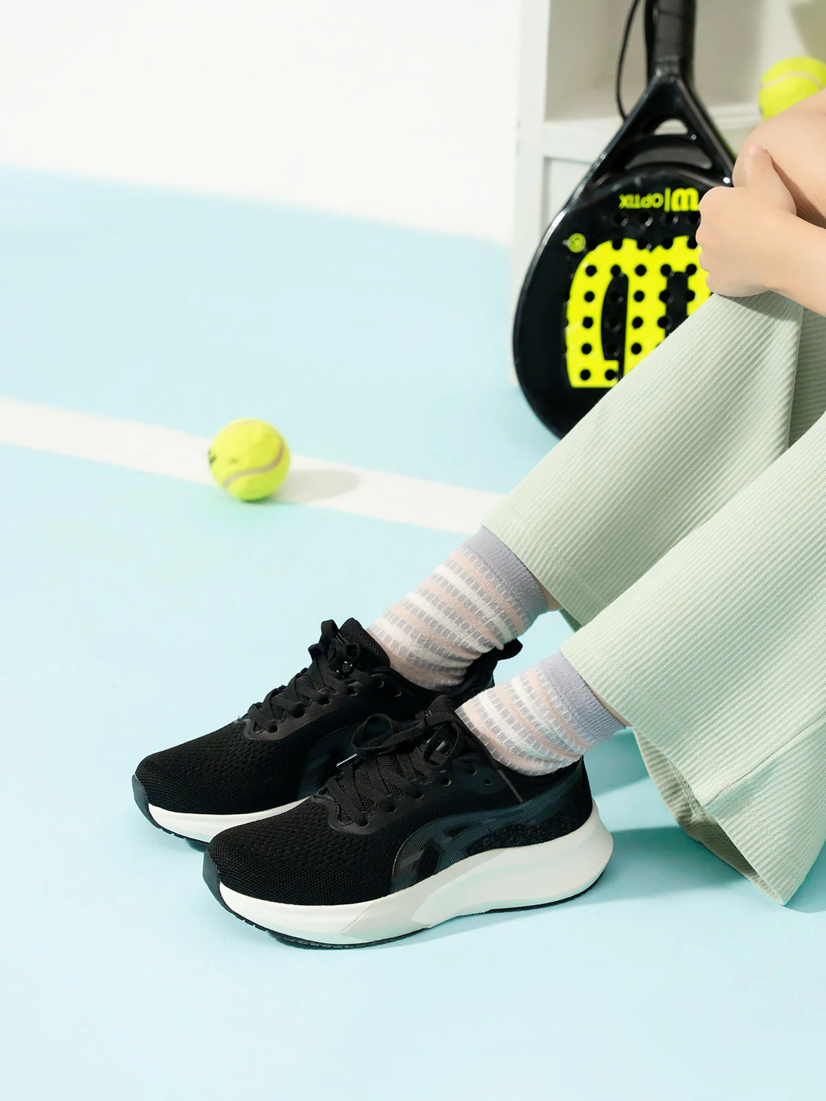 Women "AUROR" Fabric Lace Up Trainers - Image 3