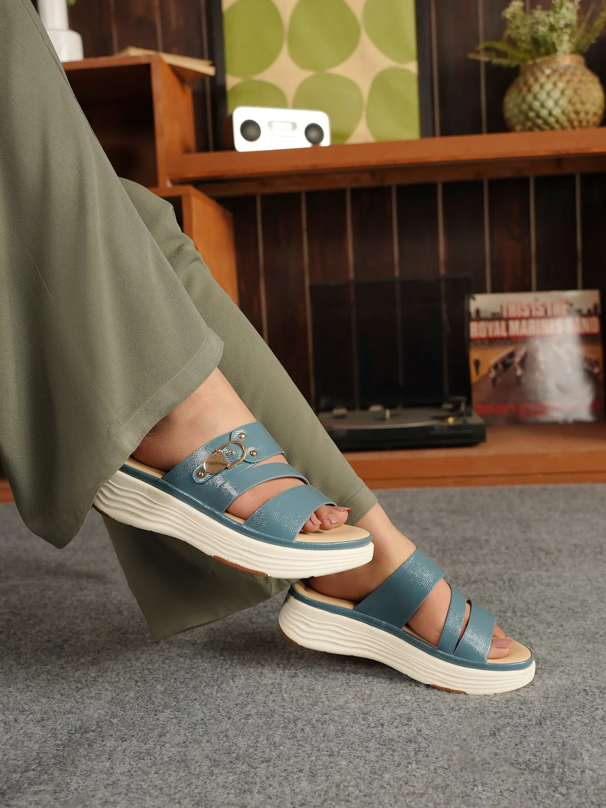 Women "AVERY" Sip On Wedge Slippers - Image 10