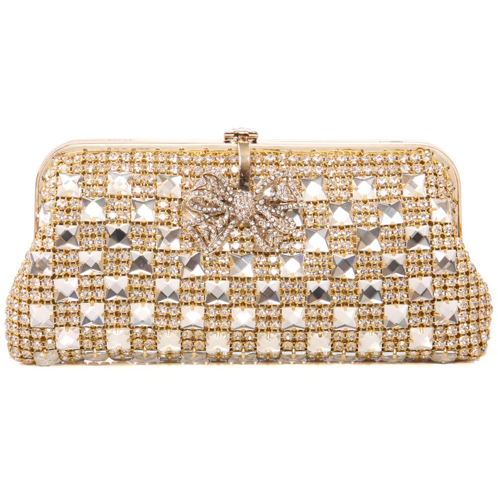 Women ‘Ayers’ Diamante Embellished Evening Clutch Bag - Image 3