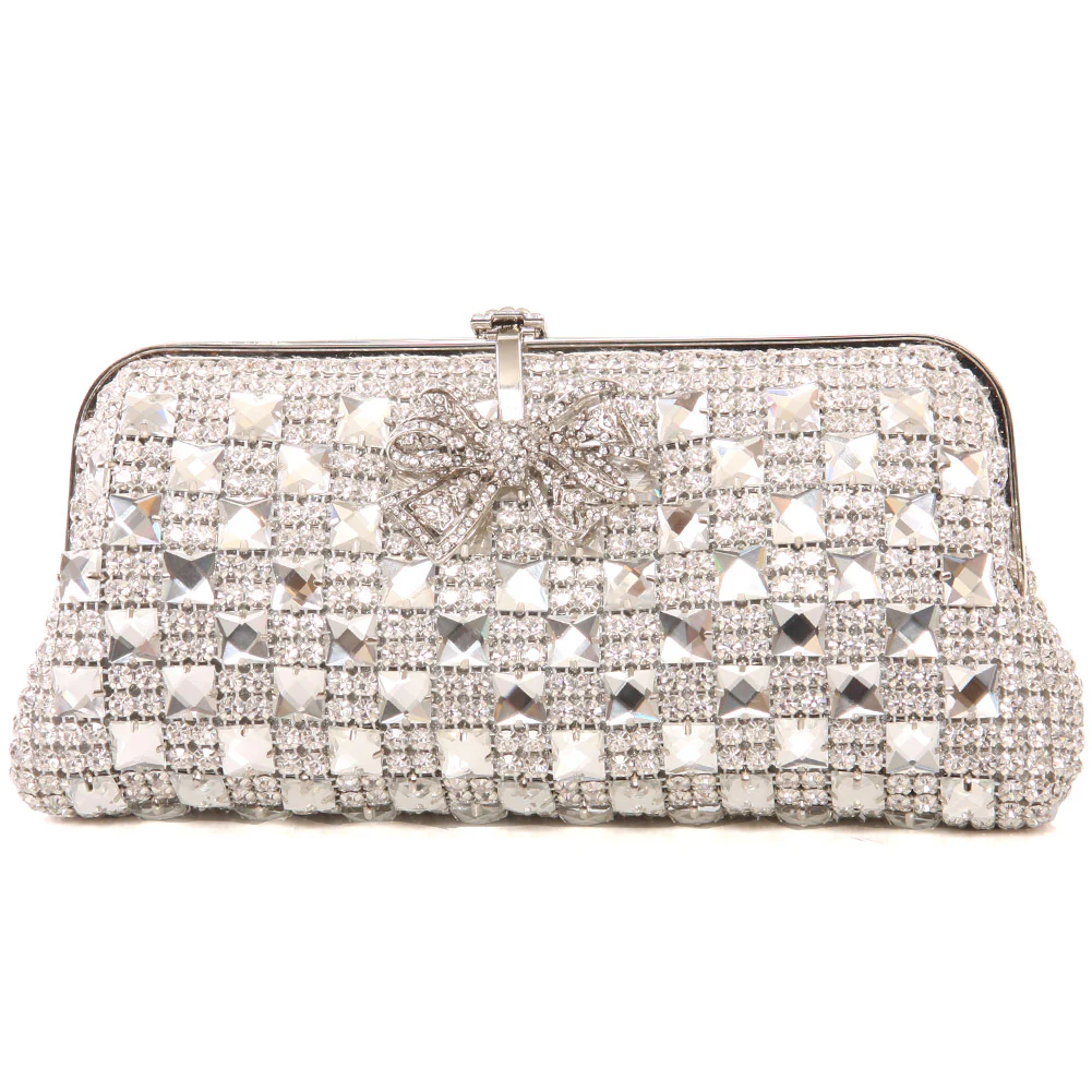 Women ‘Ayers’ Diamante Embellished Evening Clutch Bag - Image 3