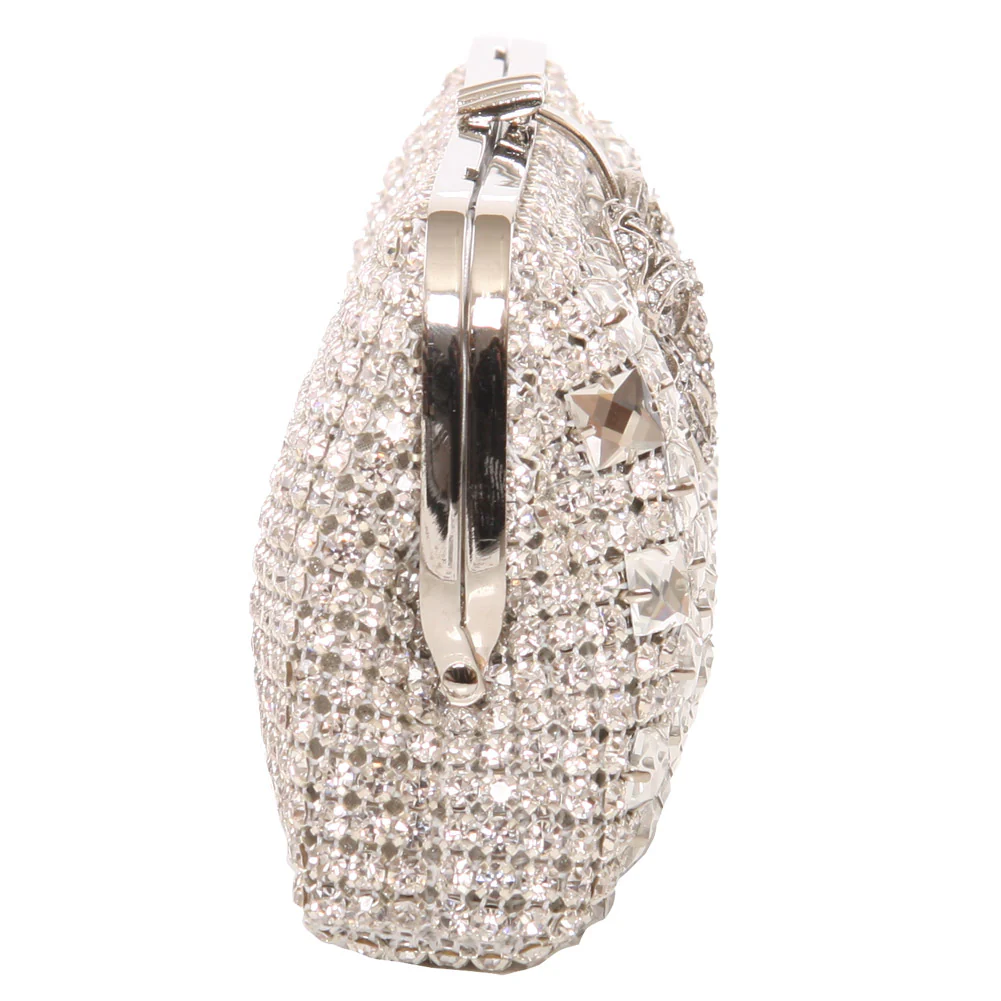 Women ‘Ayers’ Diamante Embellished Evening Clutch Bag - Image 4