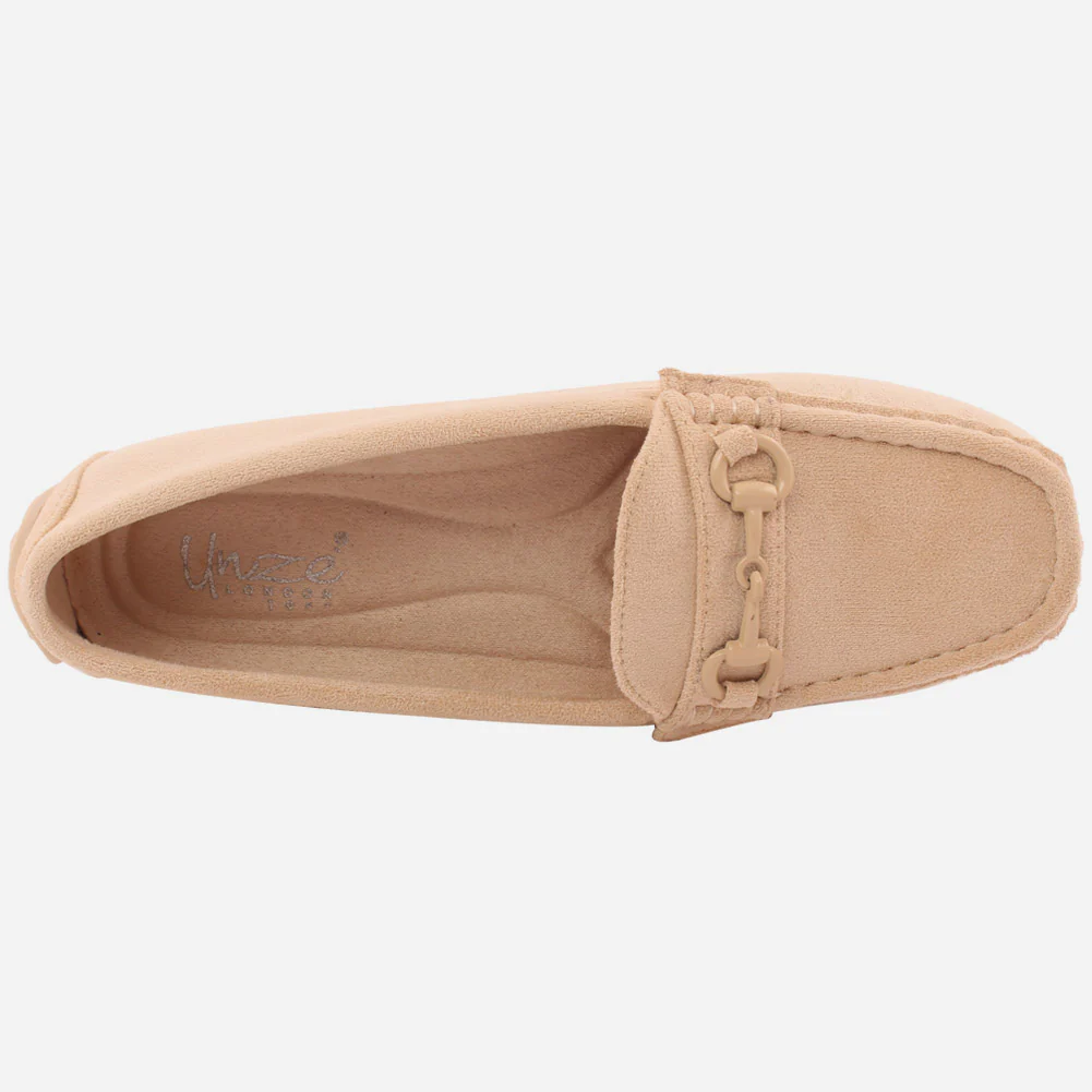 Women "Beaten" Suede Round Toe Flat Moccasins - Image 4