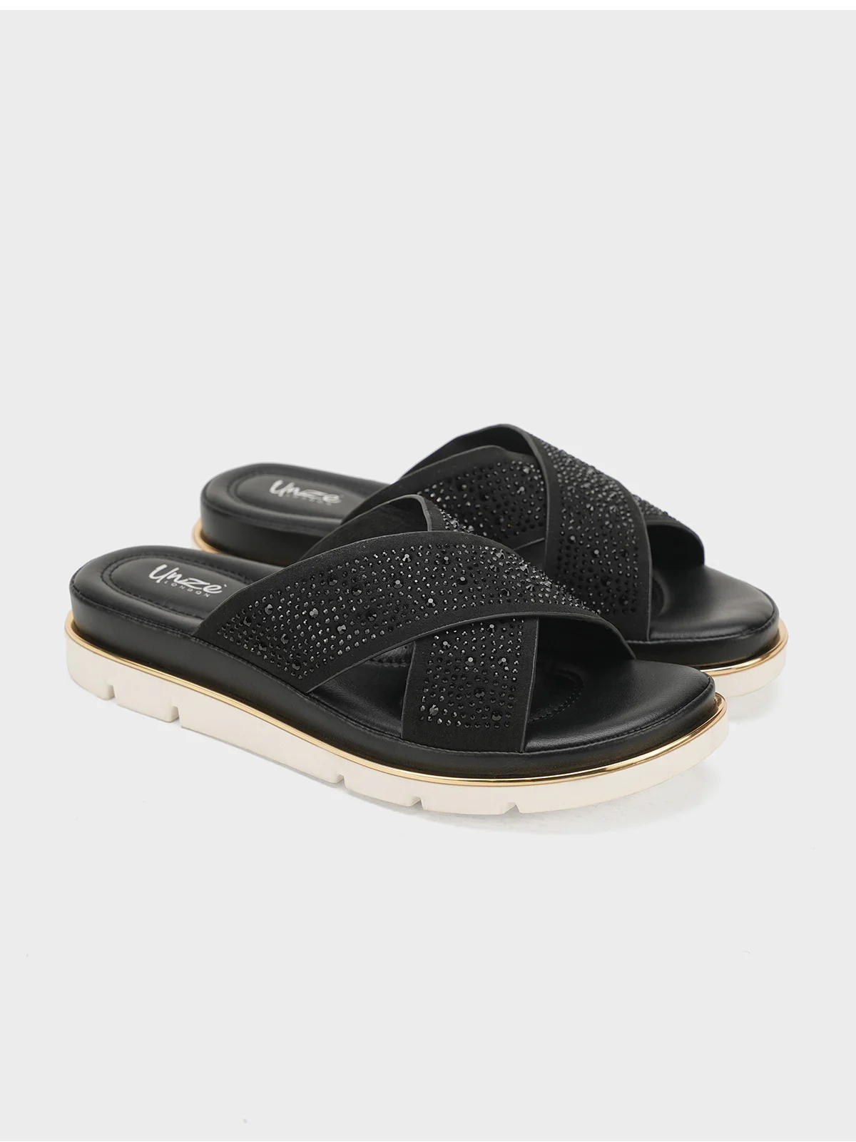 Women "BECCA" Wedge Cross Strap Slippers - Image 4