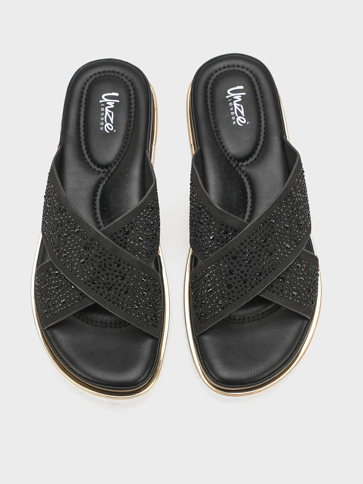 Women "BECCA" Wedge Cross Strap Slippers - Image 9