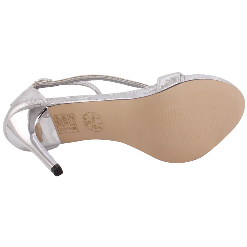 Women ’Bellay’ Tapered Clear Heel Sandals - Image 5