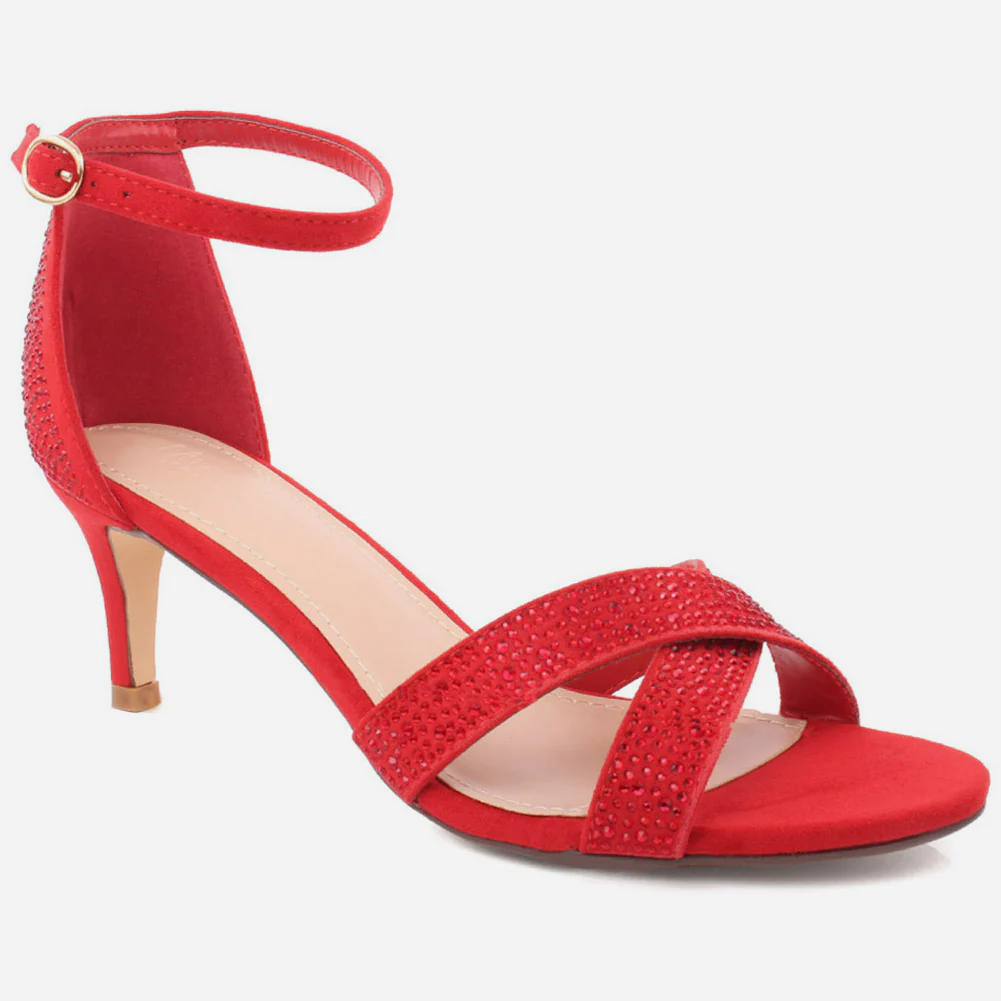 Women "Bette" Buckle Fastening Cross Over Straps Sandals