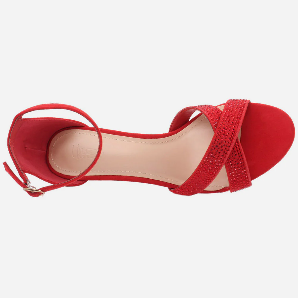Women "Bette" Buckle Fastening Cross Over Straps Sandals - Image 4