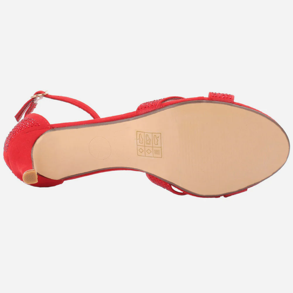 Women "Bette" Buckle Fastening Cross Over Straps Sandals - Image 5