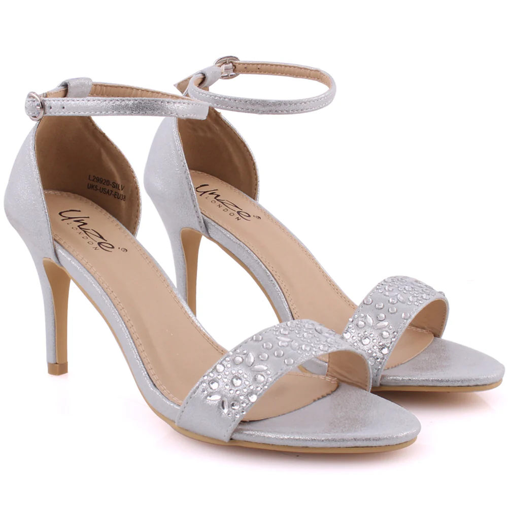 Women “BETTY” Fashion Ankle Strap Stiletto Heel Sandals - Image 2