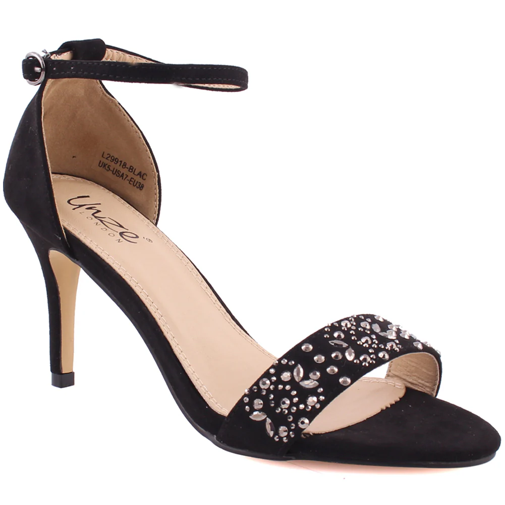 Women “BETTY” Fashion Ankle Strap Stiletto Heel Sandals