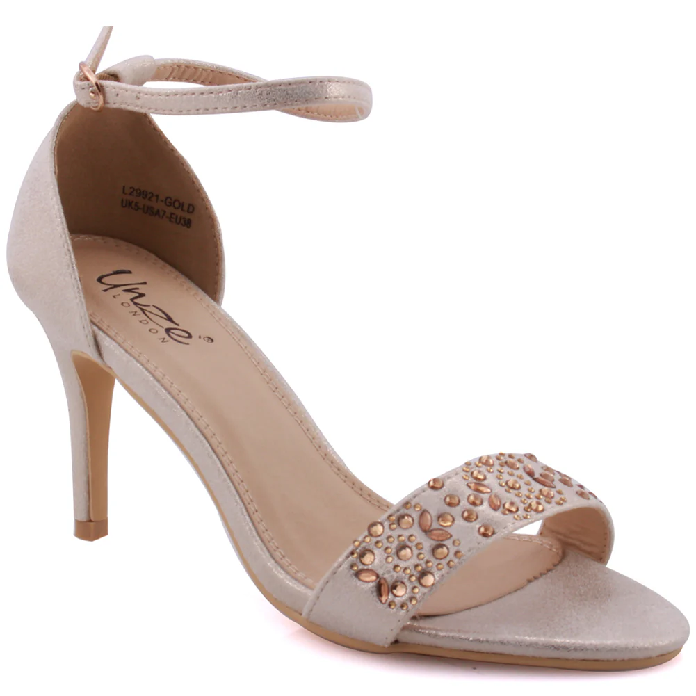 Women “BETTY” Fashion Ankle Strap Stiletto Heel Sandals