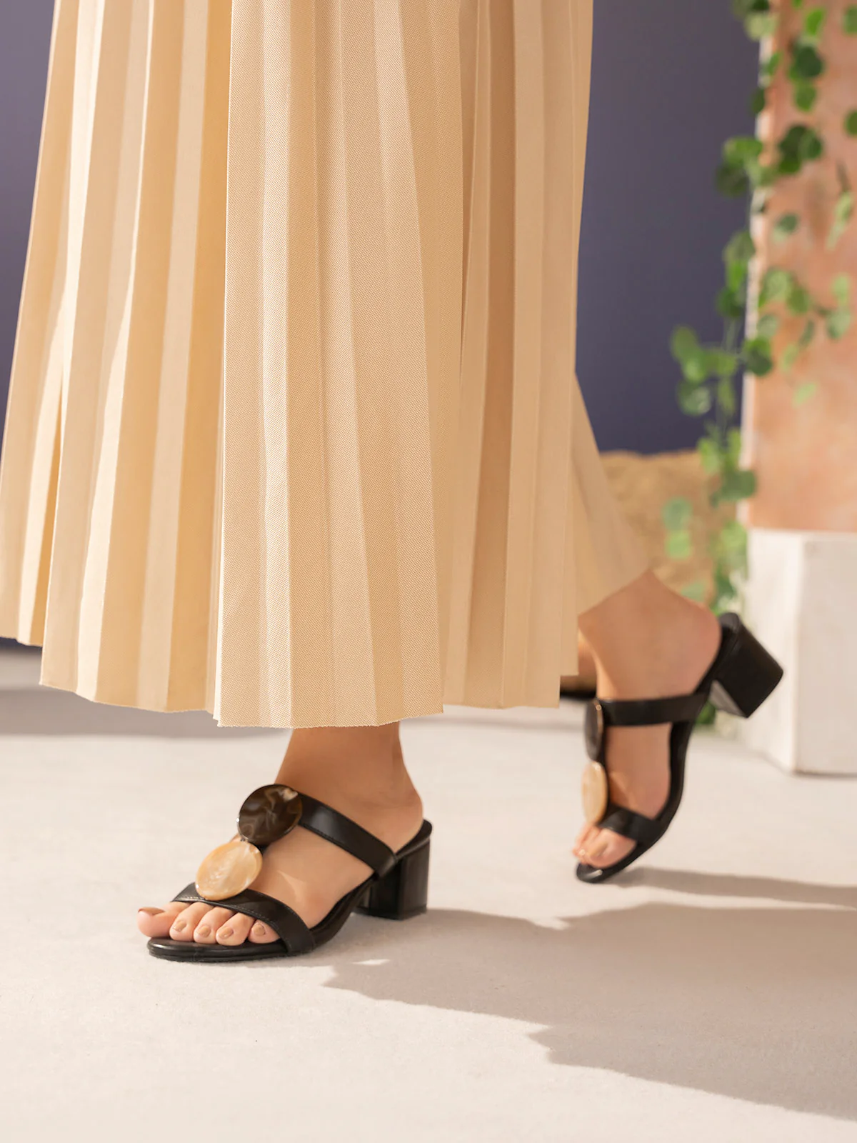 Women "CAITLIN" Slip On Block Heel Sandals - Image 10
