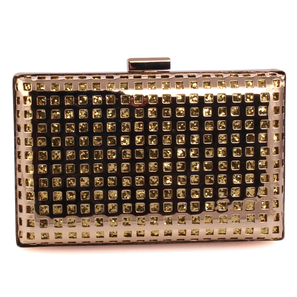 Women ’Cheara’ Crystal Embellished Box Clutch Bag - Image 3