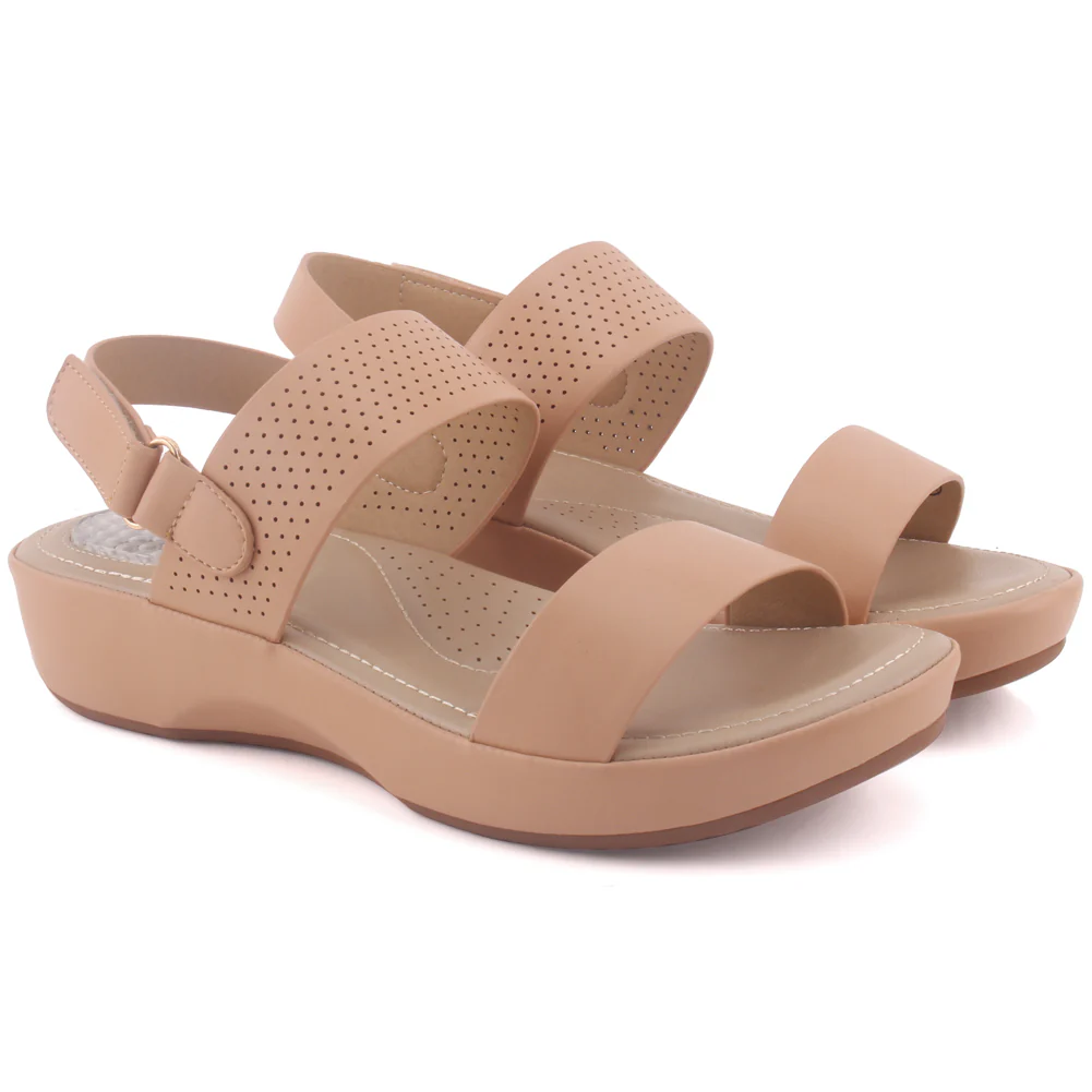 Women "COLETTE" Dual Strap Velcro Closure Wedge Sandals - Image 2