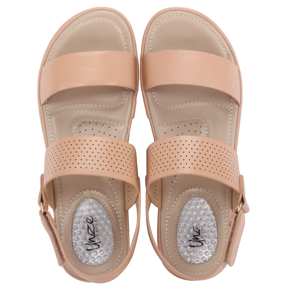 Women "COLETTE" Dual Strap Velcro Closure Wedge Sandals - Image 6
