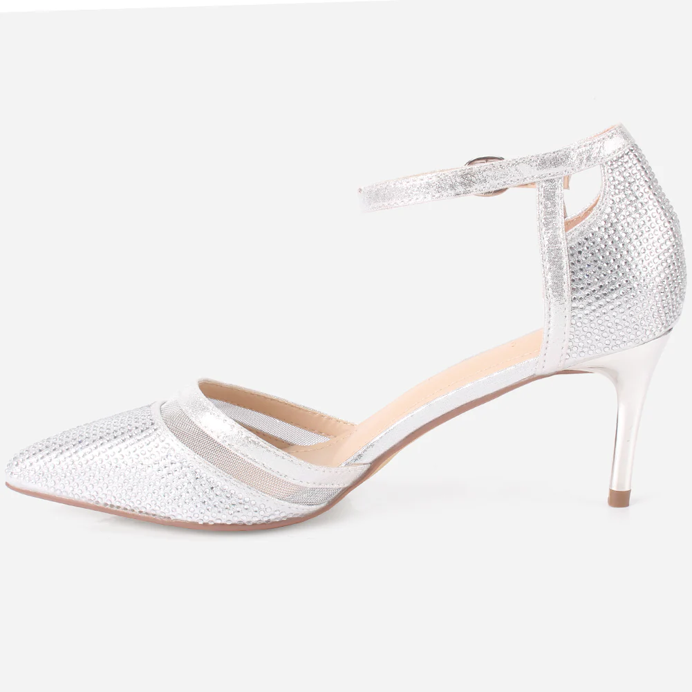 Women "COMET" Shiny Pointy Sandals - Image 3
