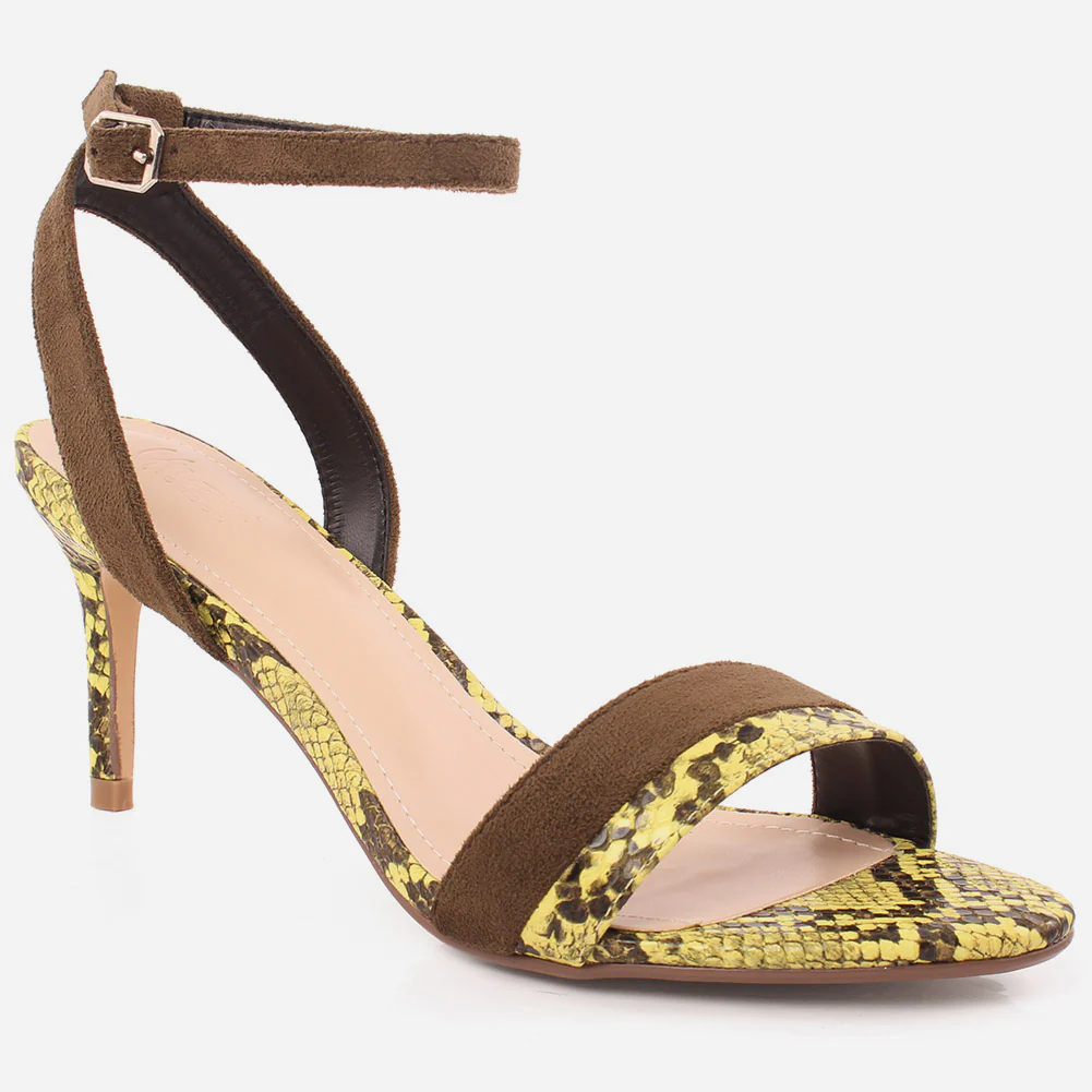 Women "Connie" Casual Suede Sandals With Buckle Fastening