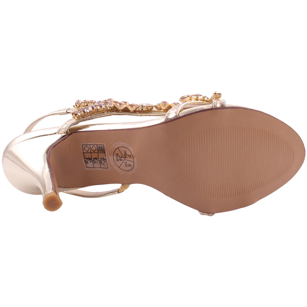 Women “CREYS” Open Toe Opulent Style Sling back Heel Sandal - Image 5