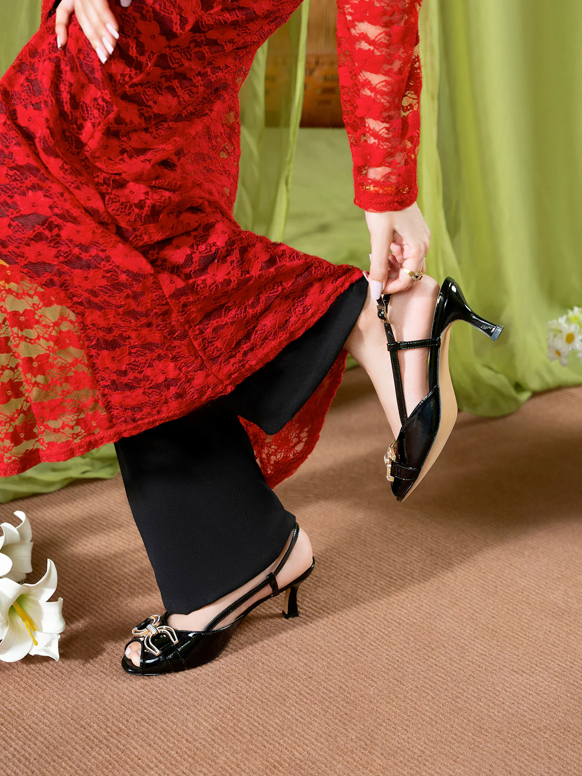Women "DANILO" Stylish Heel Buckle Sandals - Image 6