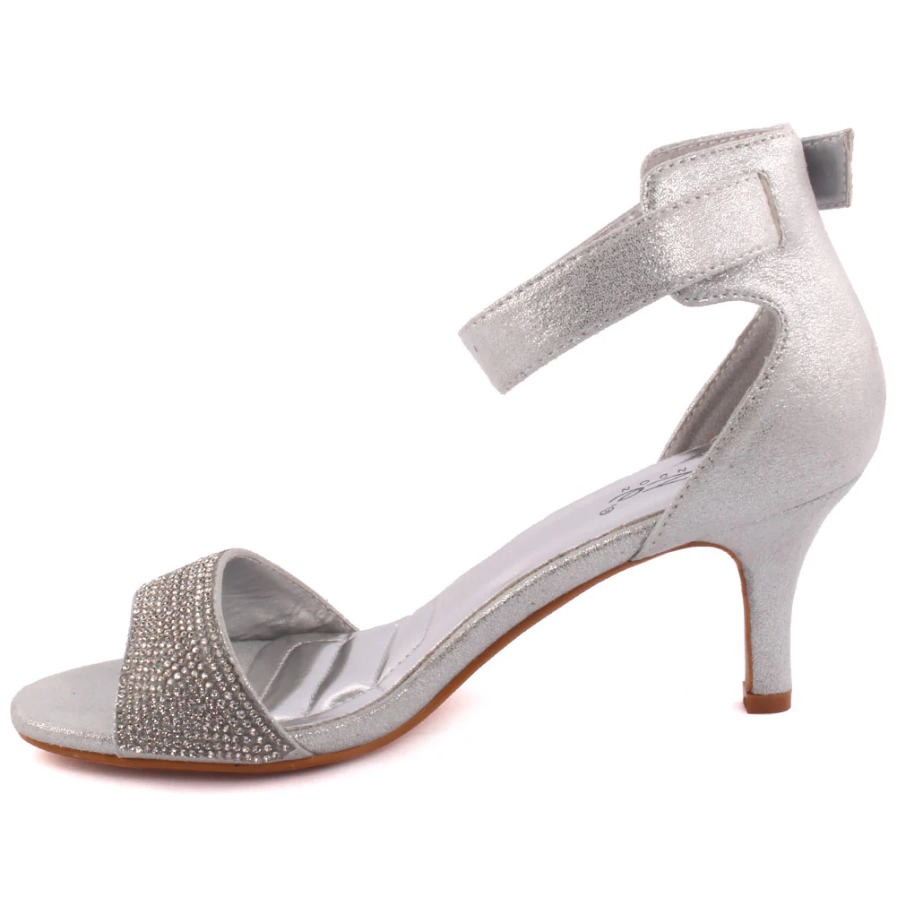 Women ‘Dawn’ Shimmery Evening Heeled Sandals - Image 3