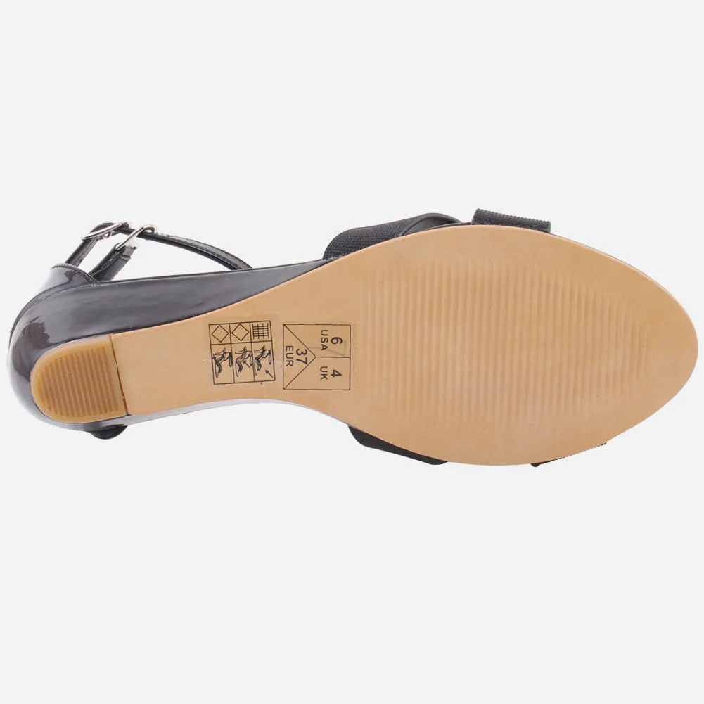 Women "DEBRA" Glossy Crossover Straps Sandals - Image 5