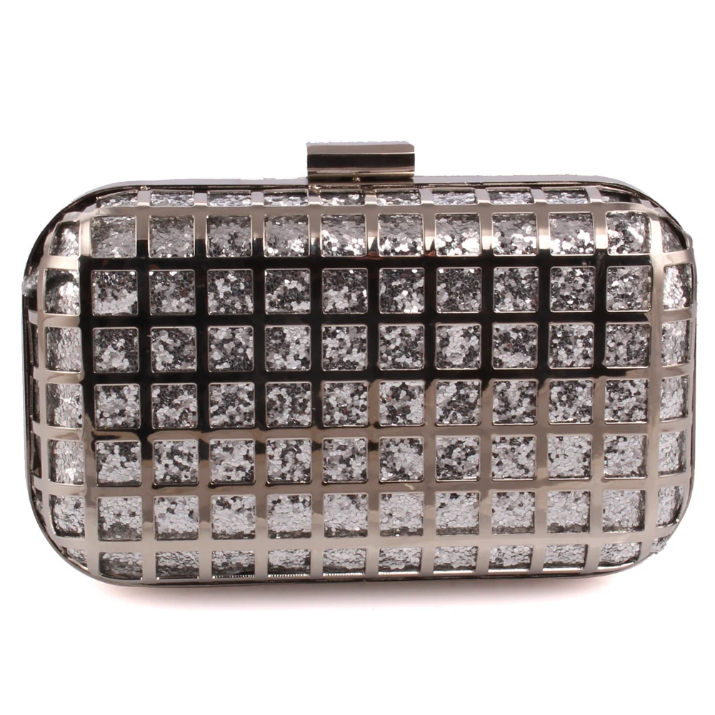 Women ‘Dews’ Crystal Embellished Box Clutch Bag - Image 2