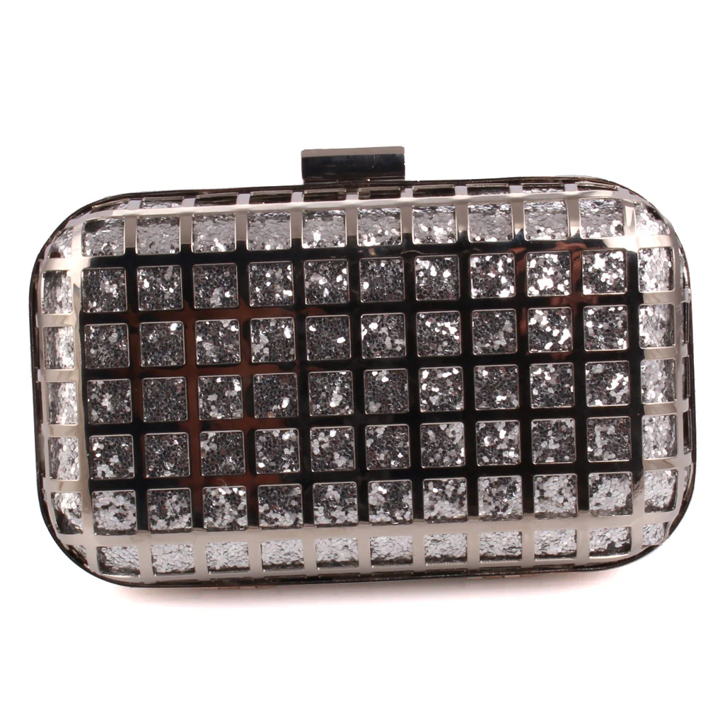 Women ‘Dews’ Crystal Embellished Box Clutch Bag - Image 3