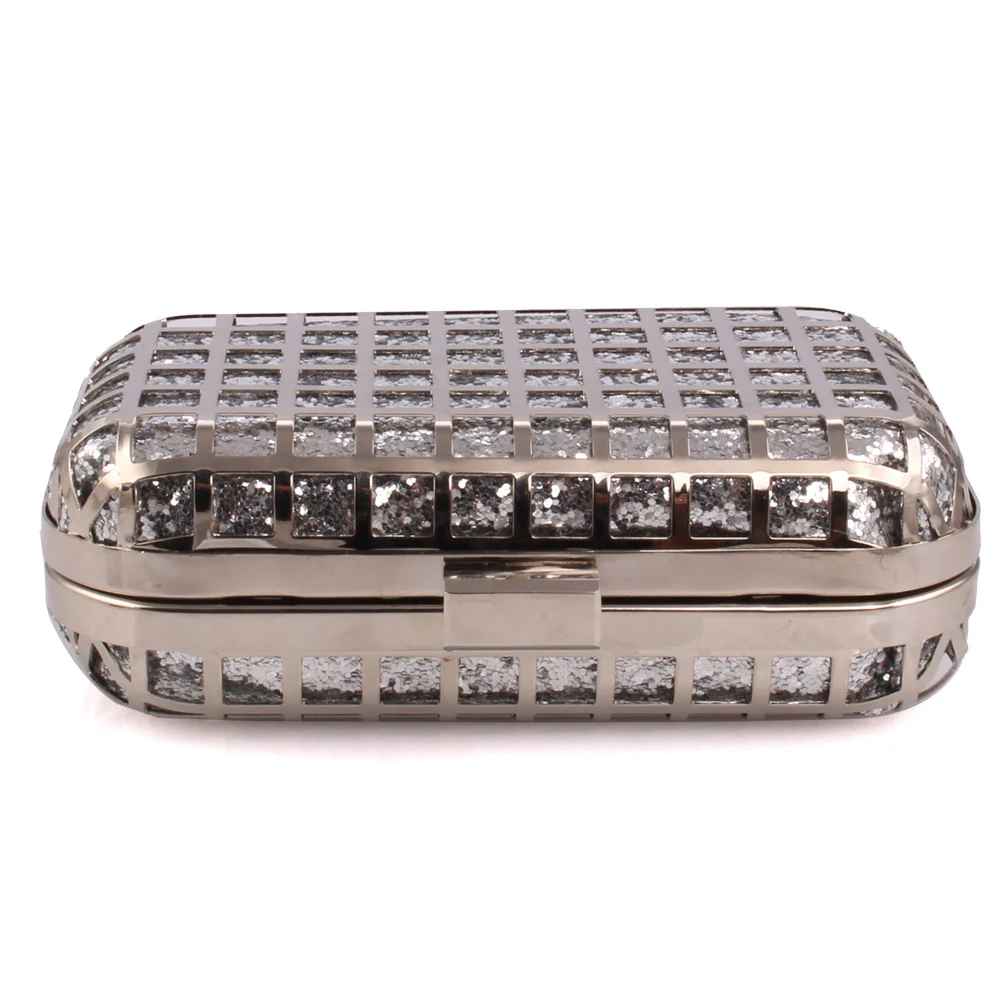 Women ‘Dews’ Crystal Embellished Box Clutch Bag - Image 4