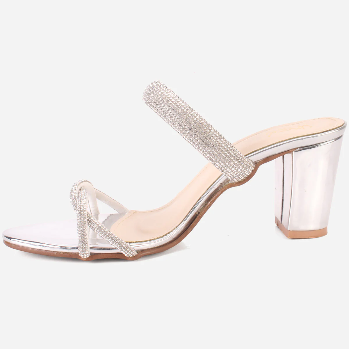 Women "EDEN" Party Wear Slip On Sandals - Image 3