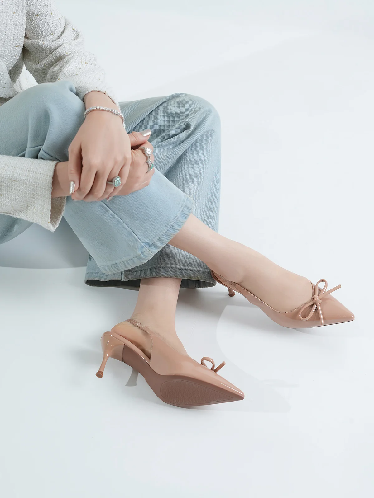 Women "ELAINE" Pointed Toe Sandals - Image 10