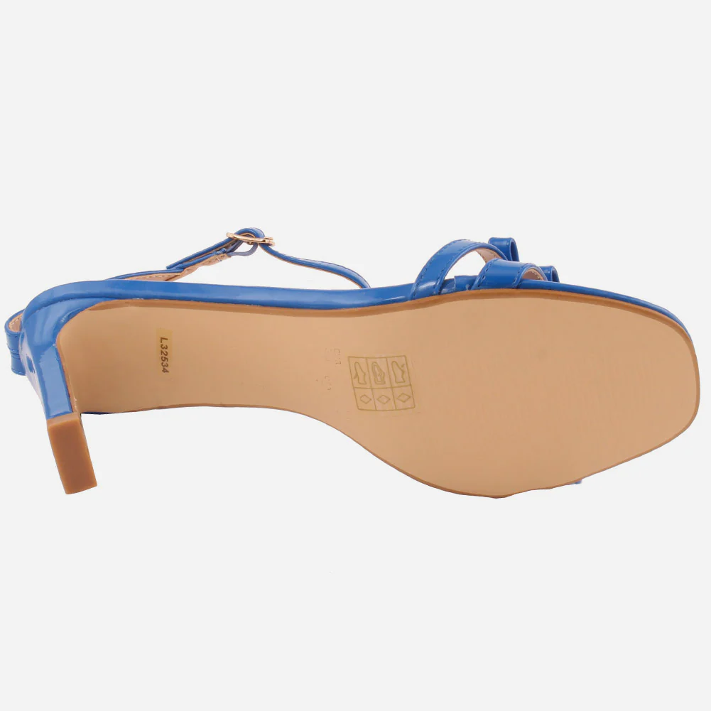 Women "ELLE" Soft Patent  Block Heel Sandals - Image 5