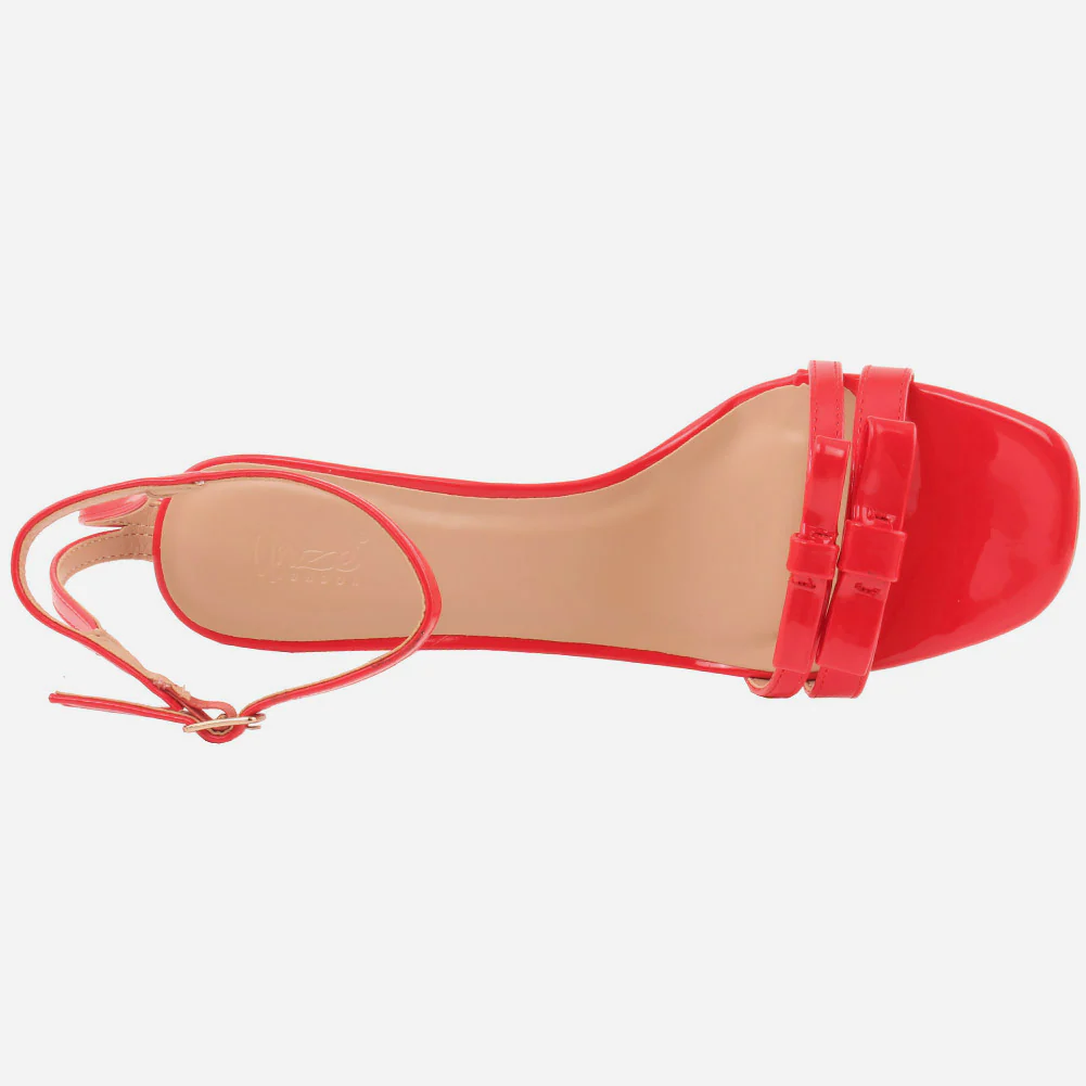 Women "ELLE" Soft Patent  Block Heel Sandals - Image 4