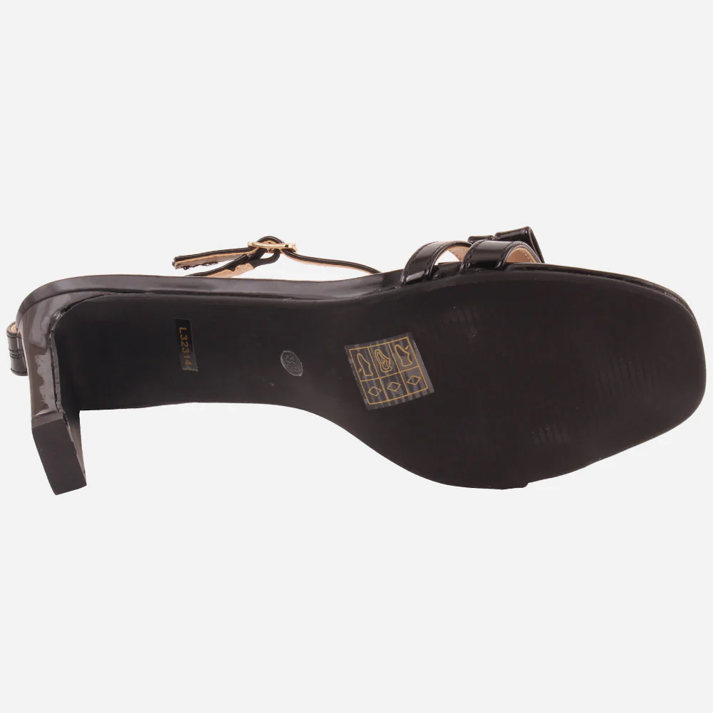 Women "ELLE" Soft Patent  Block Heel Sandals - Image 5