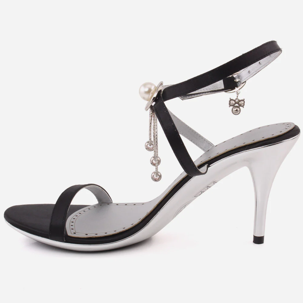 Women" ELMIRA" Pearl Heel Sandals - Image 3