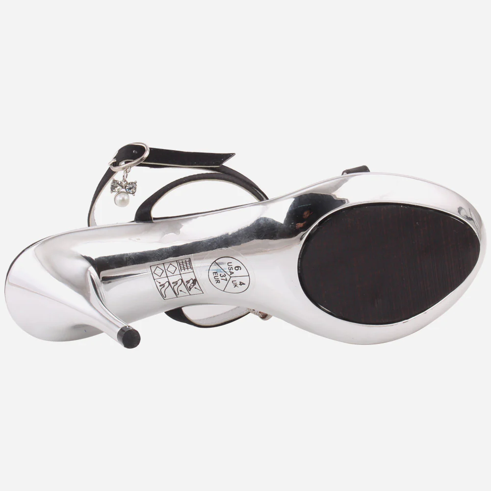 Women" ELMIRA" Pearl Heel Sandals - Image 5