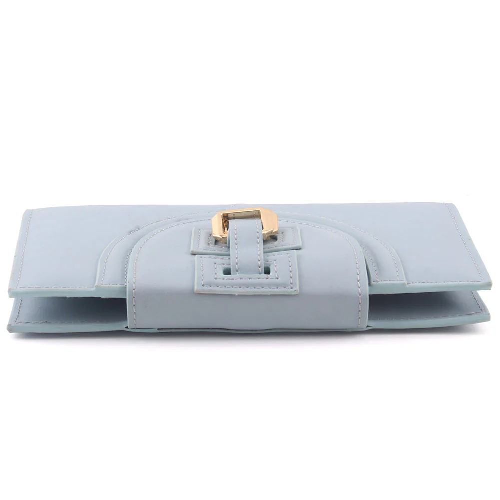 Women "ELVIRA" Compact Adjustable Buckle Adorned Envelope Style Wallet Lady Clutch - Image 3