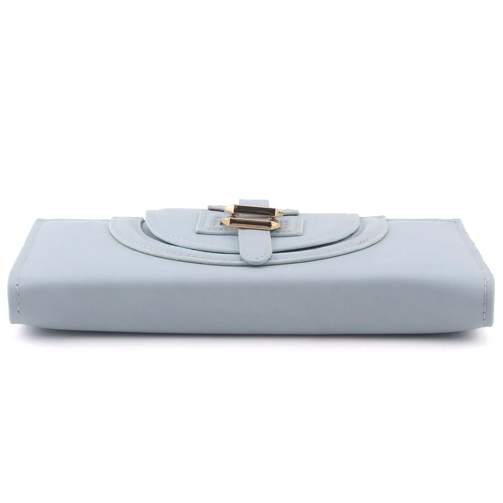 Women "ELVIRA" Compact Adjustable Buckle Adorned Envelope Style Wallet Lady Clutch - Image 4