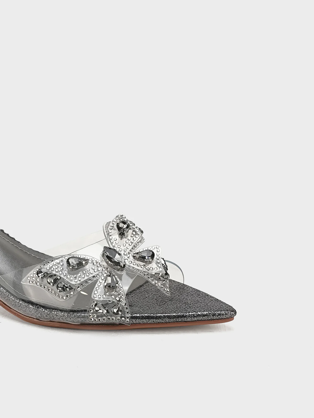 Women "ETTORE" Low Heel Transparent Sandals - Image 7