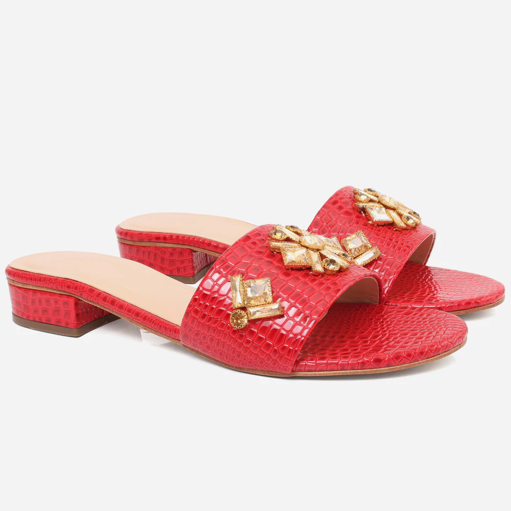 Women "EVELYN" Block Heel Slippers - Image 2