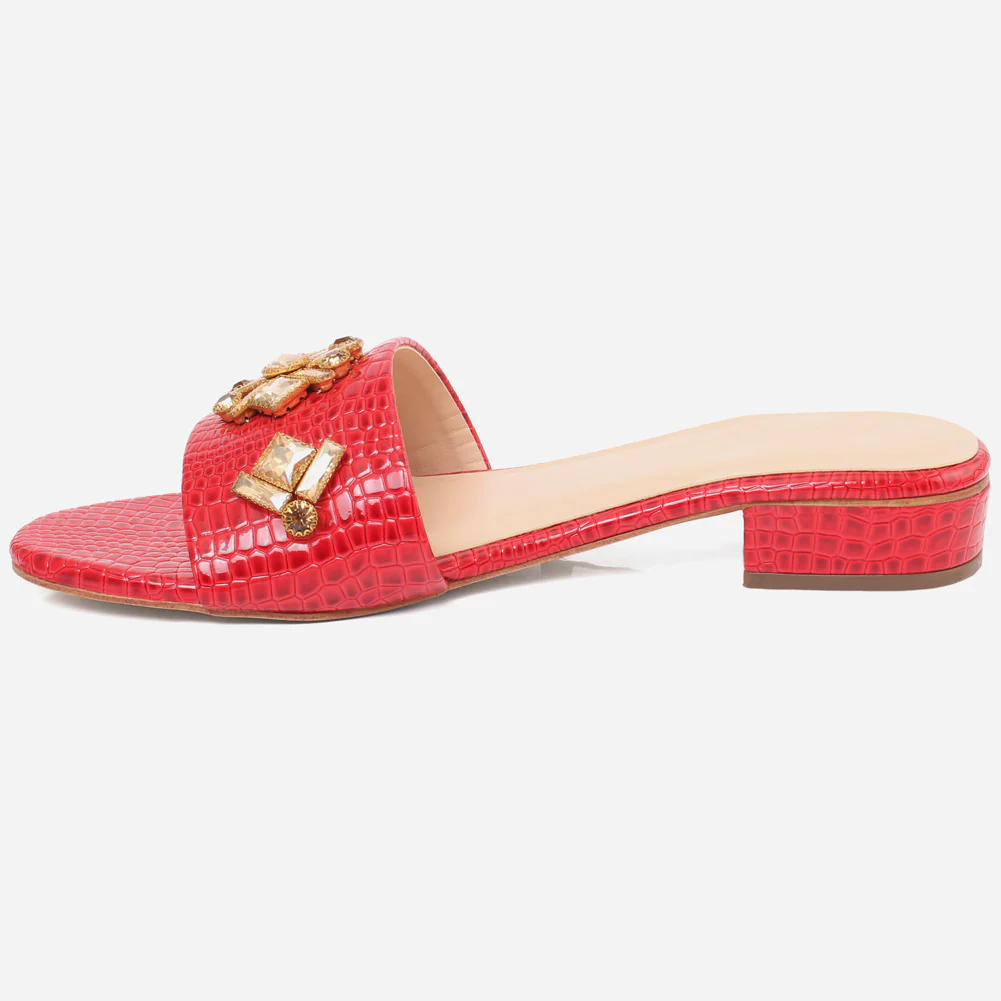 Women "EVELYN" Block Heel Slippers - Image 3