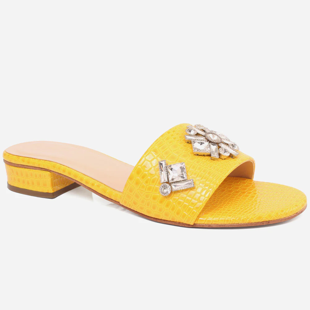Women "EVELYN" Block Heel Slippers