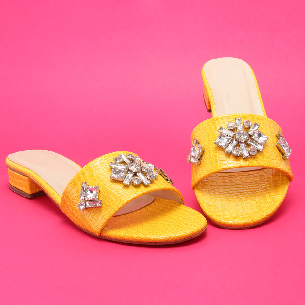 Women "EVELYN" Block Heel Slippers - Image 6
