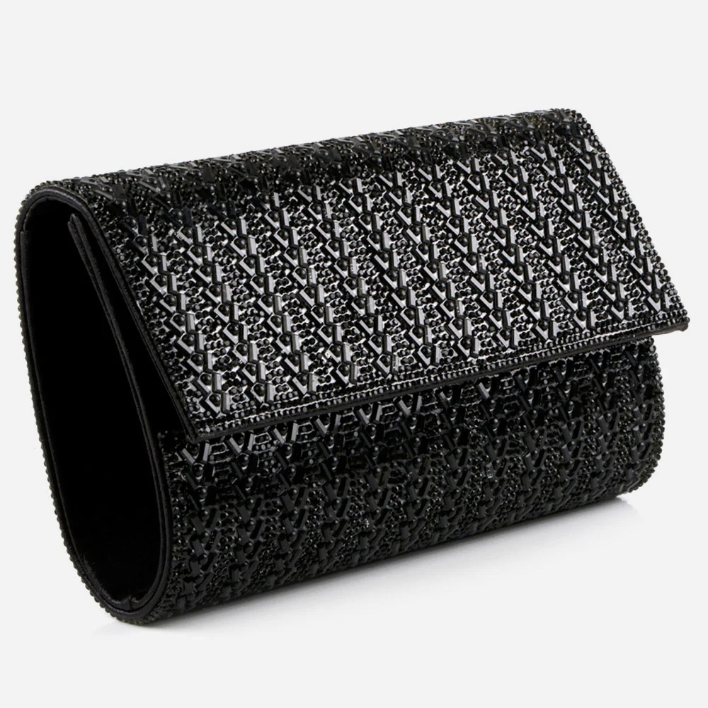 Women Evening Clutch Bag Wedding Handbag Prom Purse Sparkly Flap Over Party Bags Diamante Birthday Gifts for Her