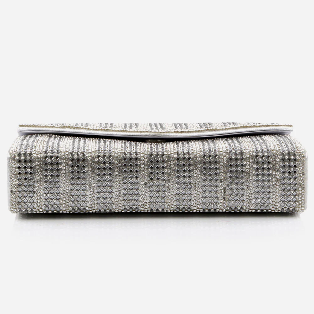 Women Evening Clutch Bag Wedding Handbag Prom Purse Sparkly Flap Over Party Bags Diamante Birthday Gifts for Her - Image 2