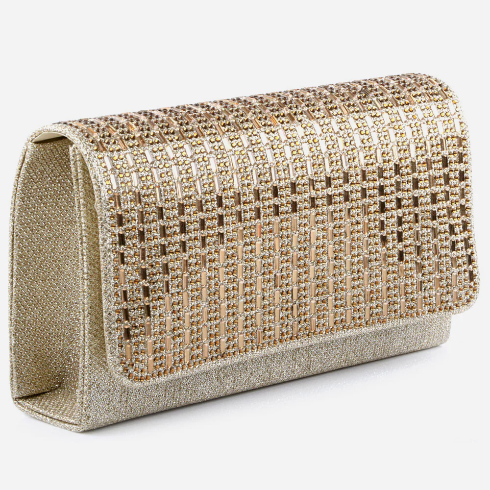 Women Evening Clutch Bag Wedding Handbag Prom Purse Sparkly Flap Over Party Bags Diamante Birthday Gifts for Her