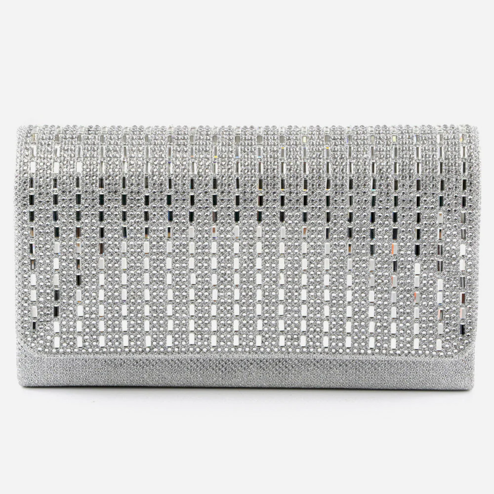 Women Evening Clutch Bag Wedding Handbag Prom Purse Sparkly Flap Over Party Bags Diamante Birthday Gifts for Her - Image 3