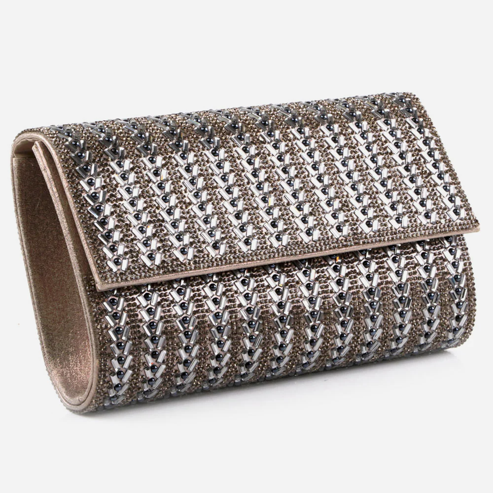 Women Evening Clutch Bag Wedding Handbag Prom Purse Sparkly Flap Over Party Bags Diamante Birthday Gifts for Her