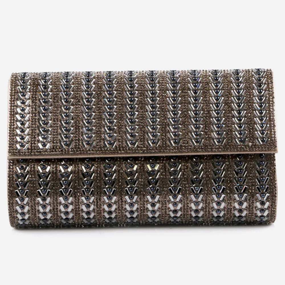 Women Evening Clutch Bag Wedding Handbag Prom Purse Sparkly Flap Over Party Bags Diamante Birthday Gifts for Her - Image 3
